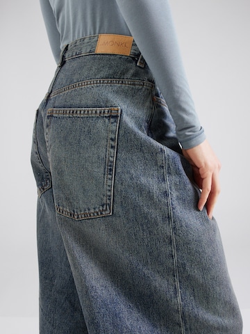 Monki Szeroka nogawka Jeansy w kolorze niebieski
