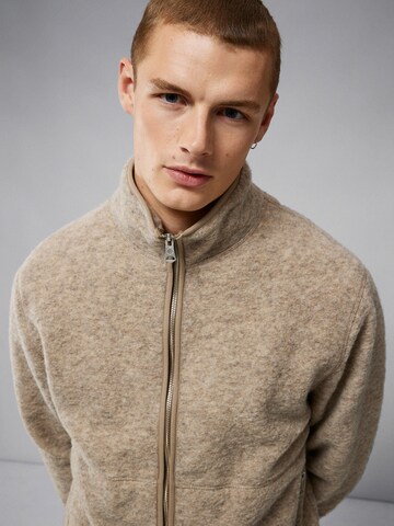 J.Lindeberg Fleece jacket 'Dustin' in Brown