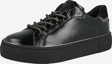 Baskets basses Tamaris en noir : devant