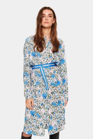 SAINT TROPEZ Shirt dress 'Pelé' in Blue: front