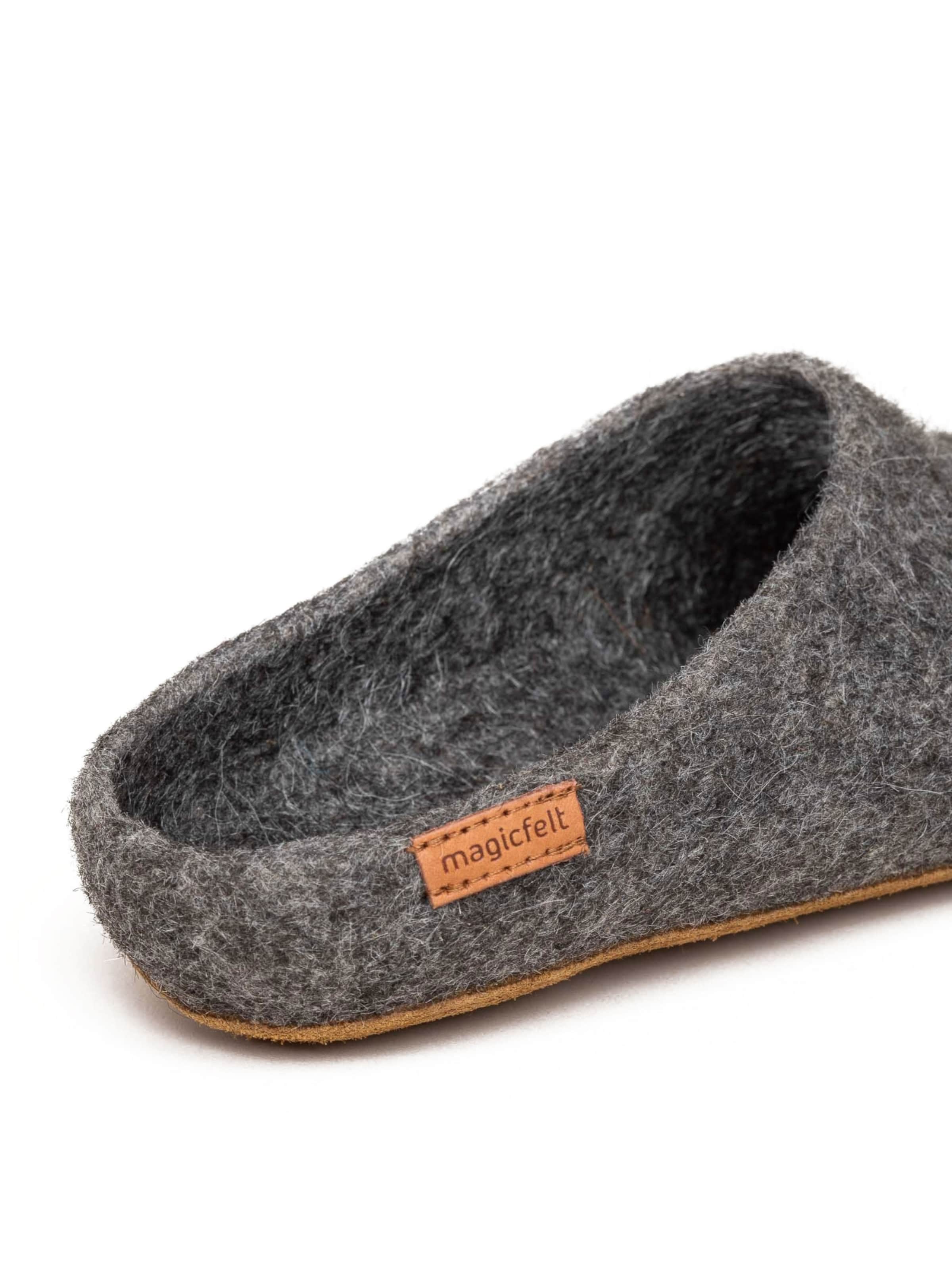 MagicFelt Slippers 'Filzpantoffel Magicfelt 713' in Grey