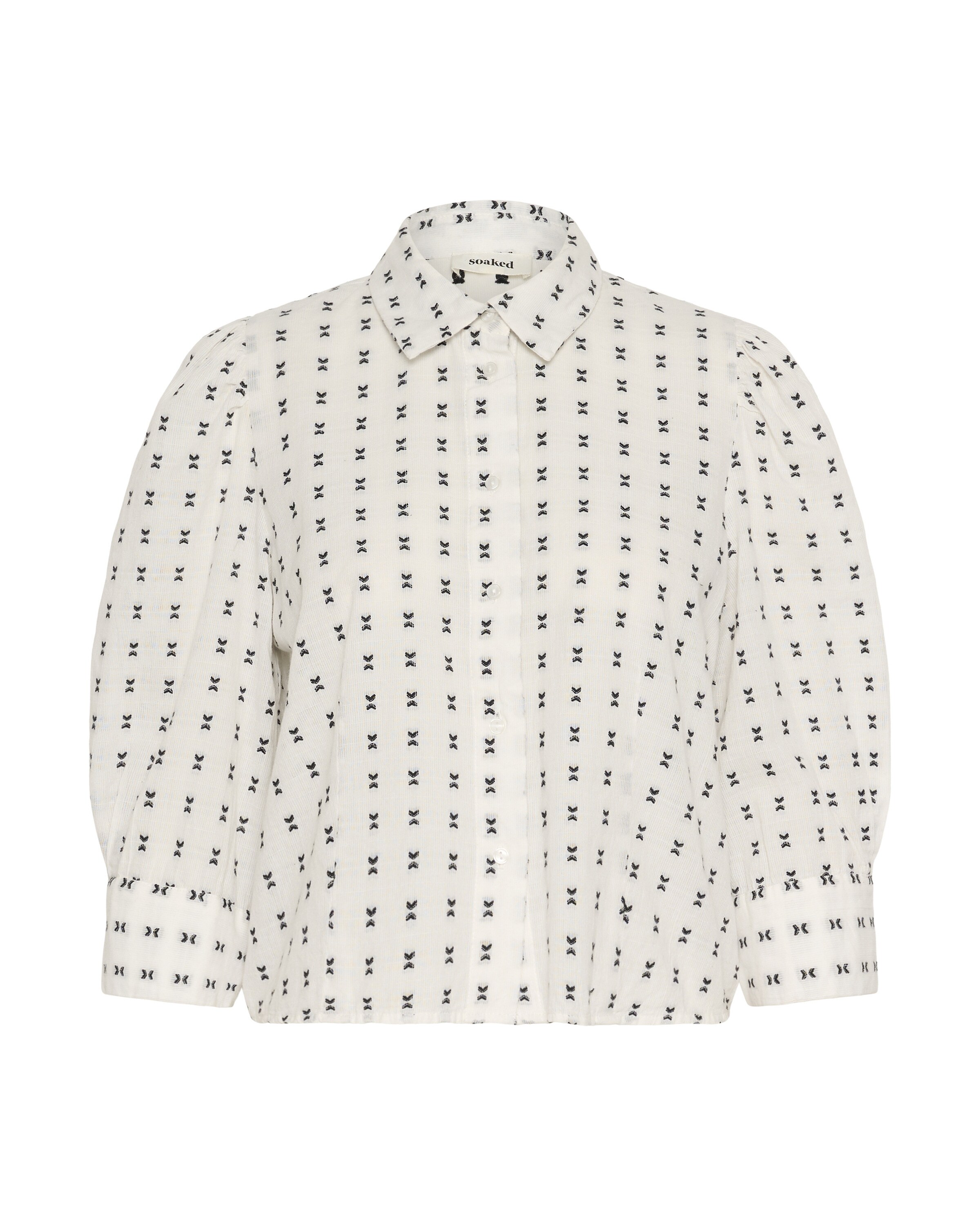 SOAKED IN LUXURY Bluse 'Hella' in schwarz / naturweiß, Produktansicht