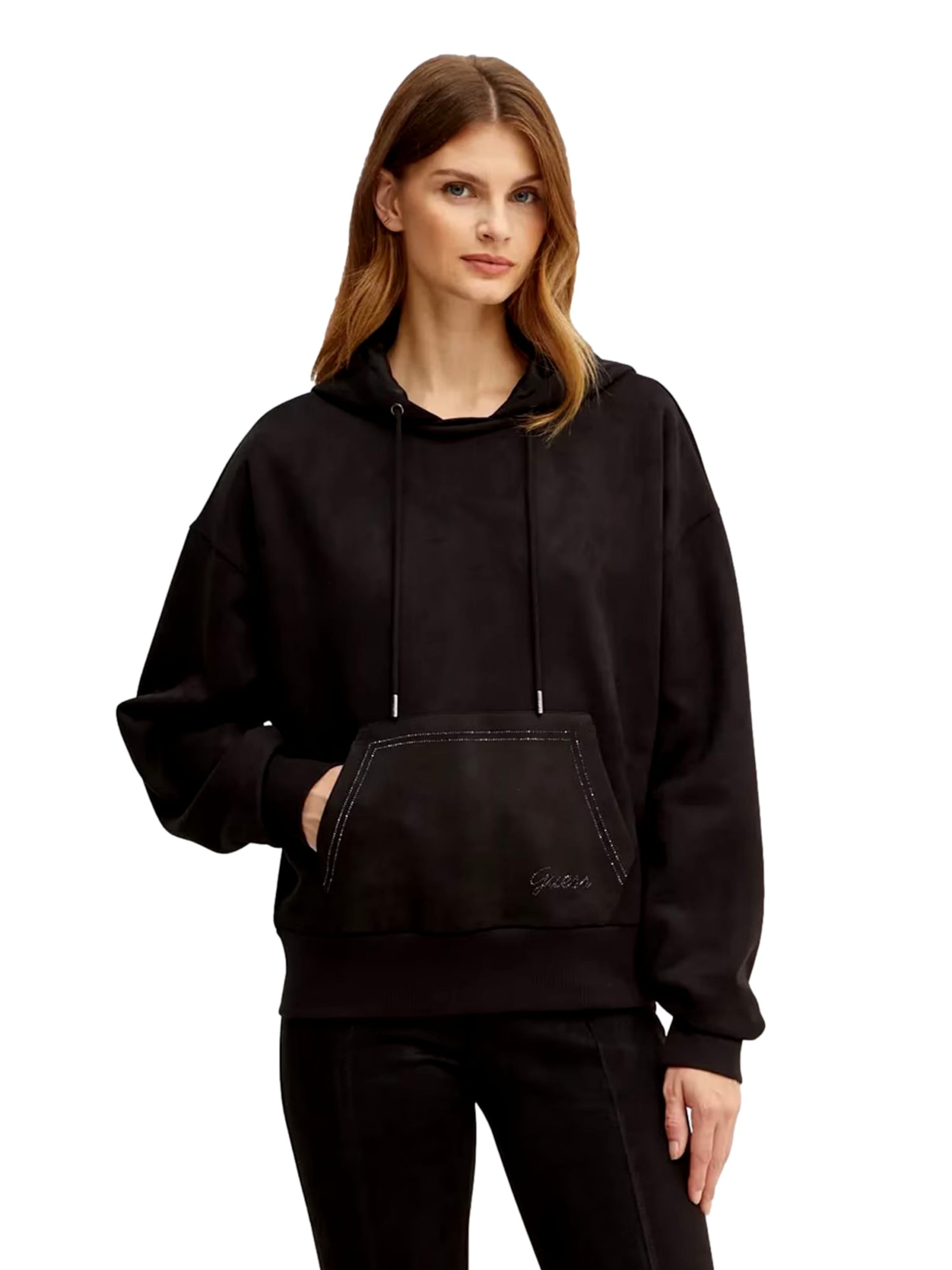 Sweat-shirt GUESS en noir : devant