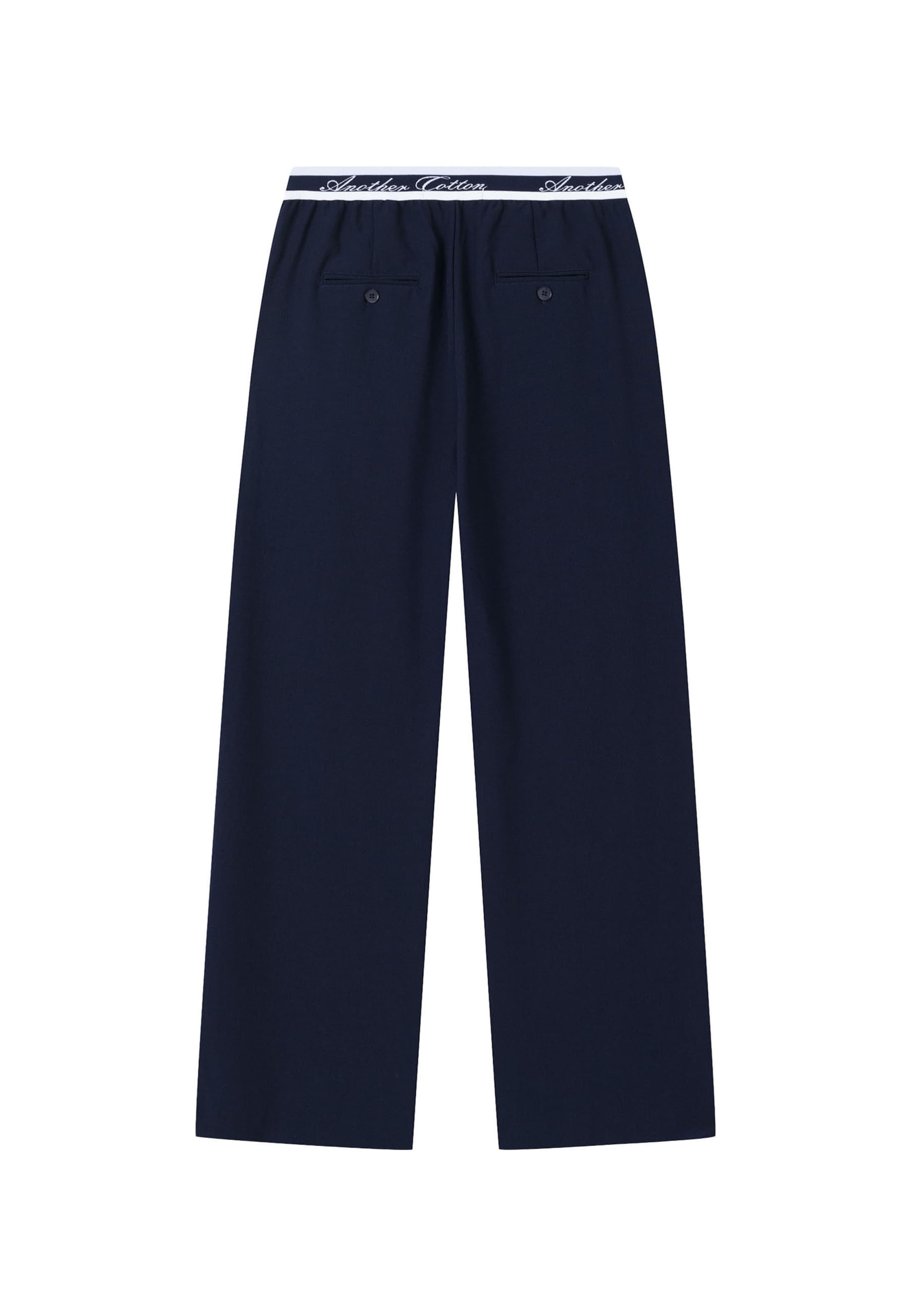 Loosefit Pantalon Another Cotton Lab en bleu