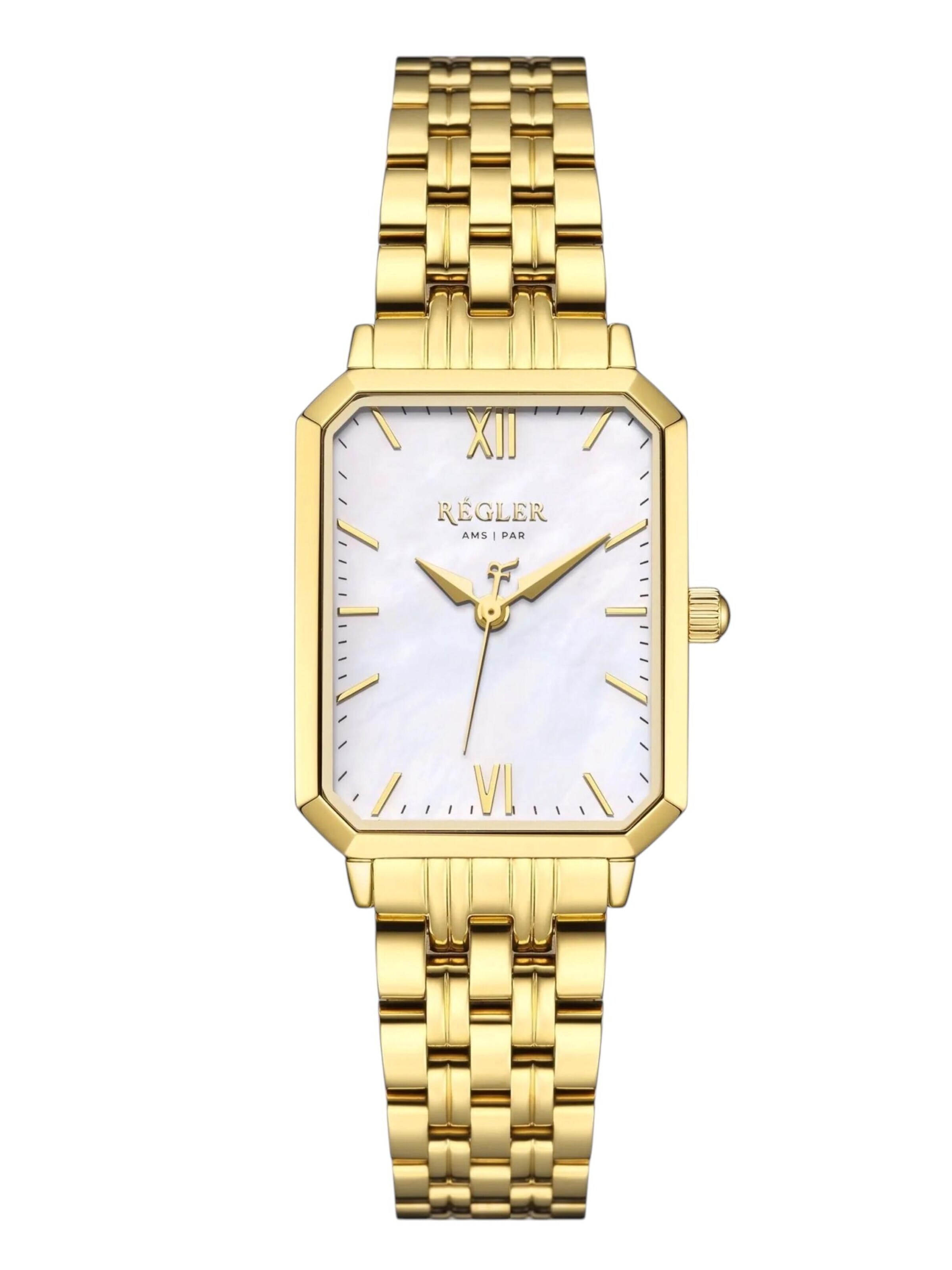 Régler Analoguhr 'Élégance Pearl Edition Gold - Pearl White'‌‌‌ in Gold: Vorderseite
