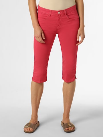 Coupe slim Pantalon MAC en rouge : devant