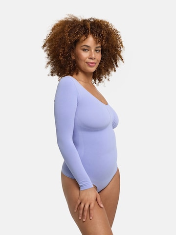 cfab - Body moldeador 'Bodysuit Sculpting Shapewear Longsleeve mit String' en lila