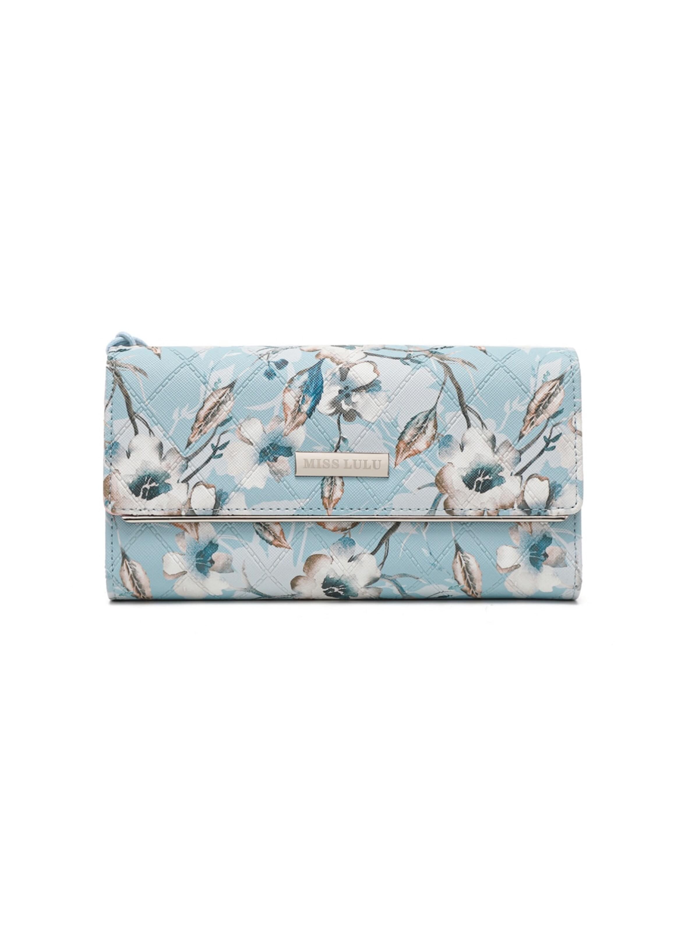 Miss Lulu Wallet in Blue: front