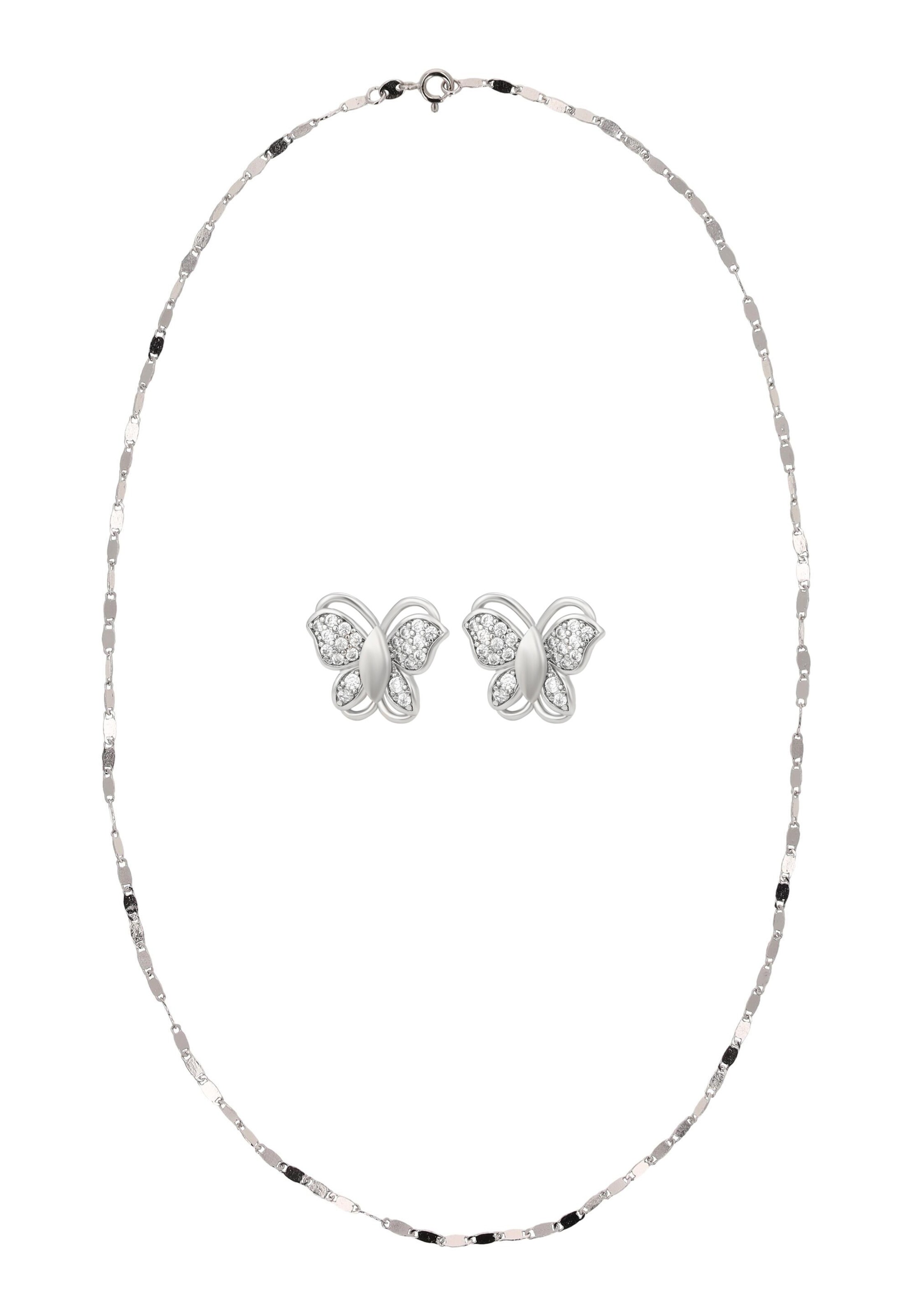 faina Jewelry Set in Silver: front