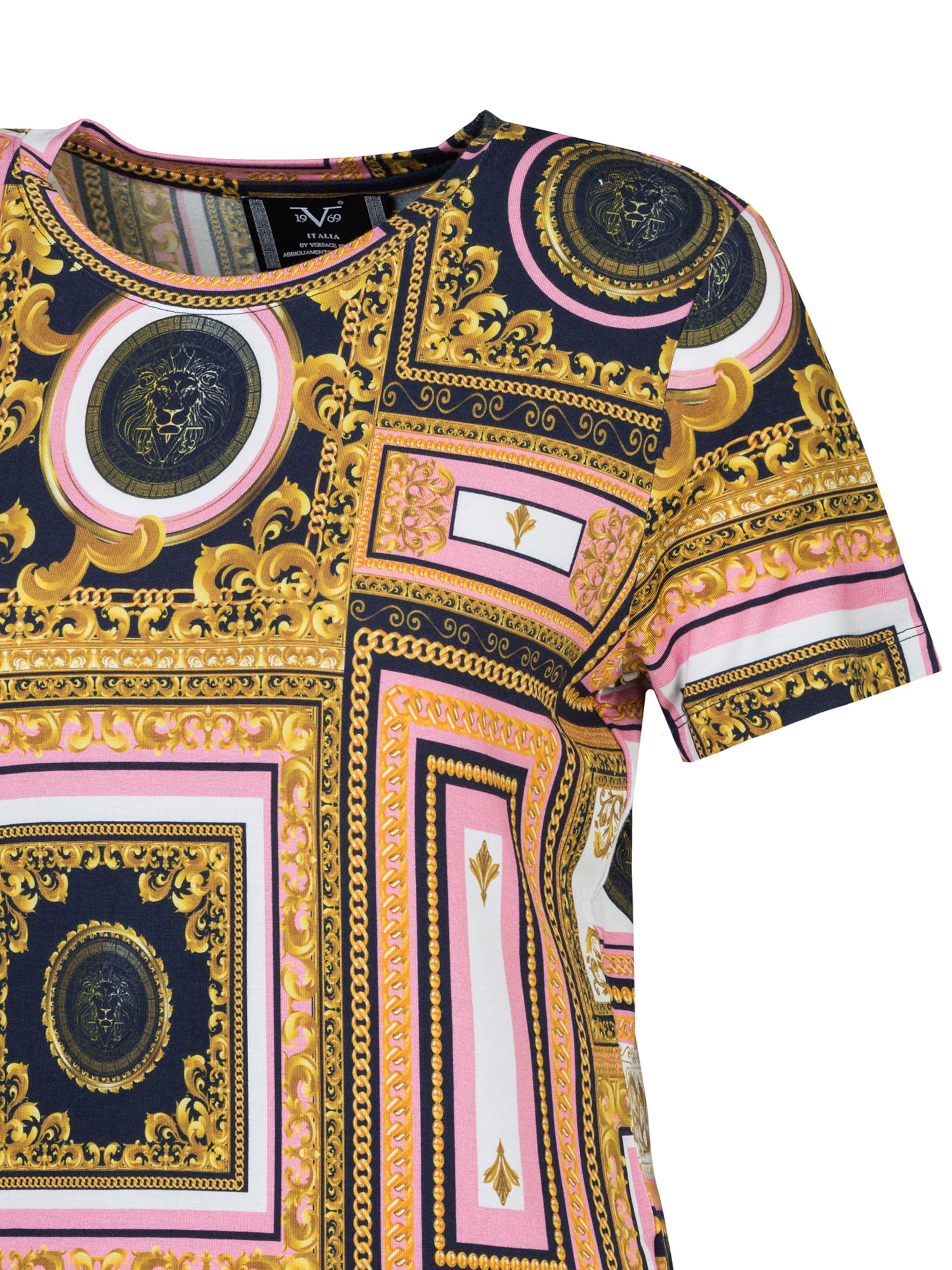 19V69 ITALIA T-shirt 'Bella Baroque' i gul