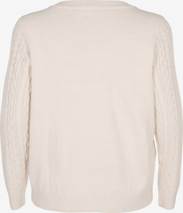 Zizzi Pullover 'Friday' in Beige