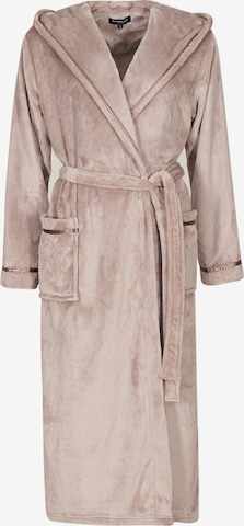 Loungeable Bademantel lang in Beige: Vorderseite