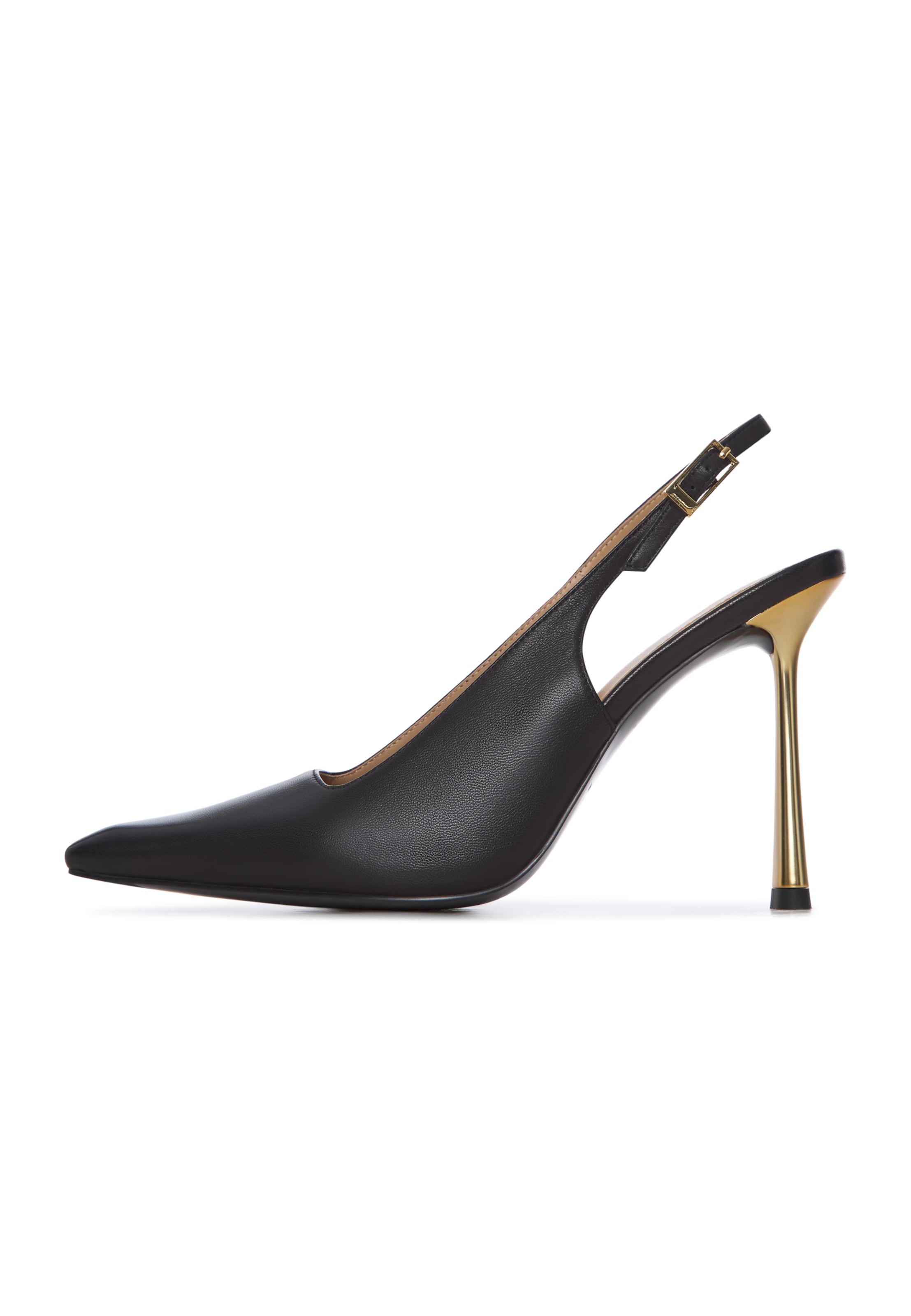 CESARE GASPARI Slingpumps in Zwart: voorkant