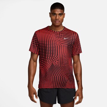 NIKE Funktionsshirt 'Miler' in Rot: Vorderseite