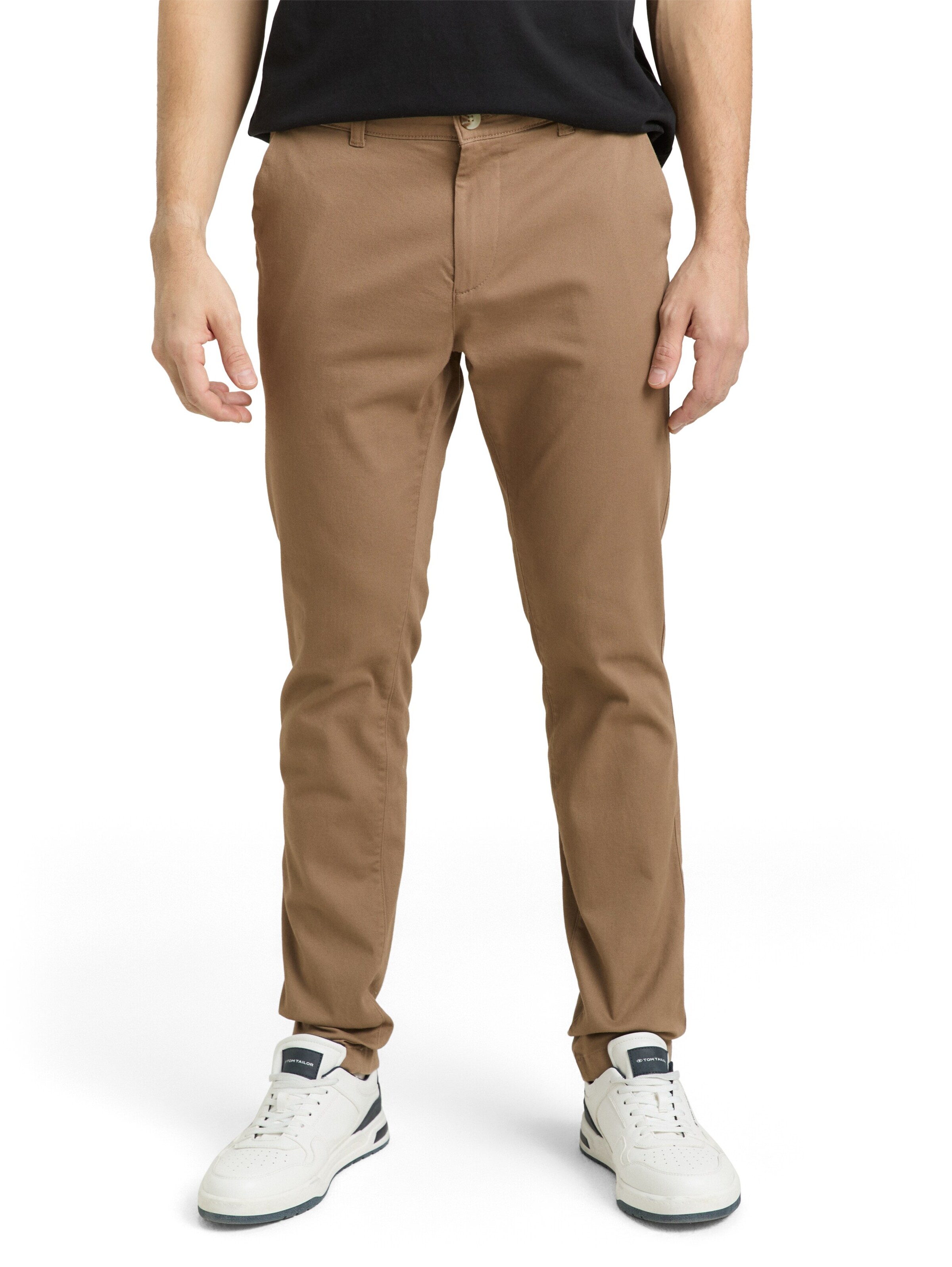 TOM TAILOR Slimfit Hose 'Travis' in Braun: Vorderseite