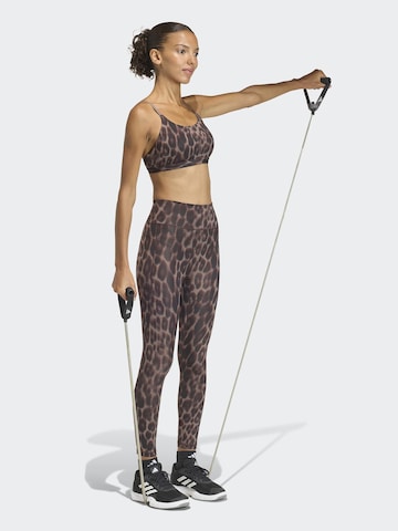 ADIDAS PERFORMANCE Bustier Sport bh 'OPT' in Bruin: voorkant