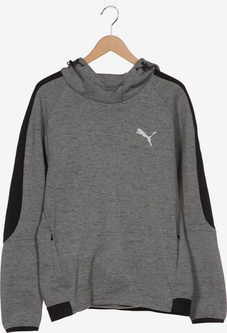 PUMA Sweatshirt & Zip-Up Hoodie in L-XL in Grey: front