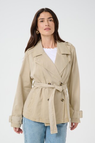 Manteau mi-saison 'Gigi' Cream en beige : devant