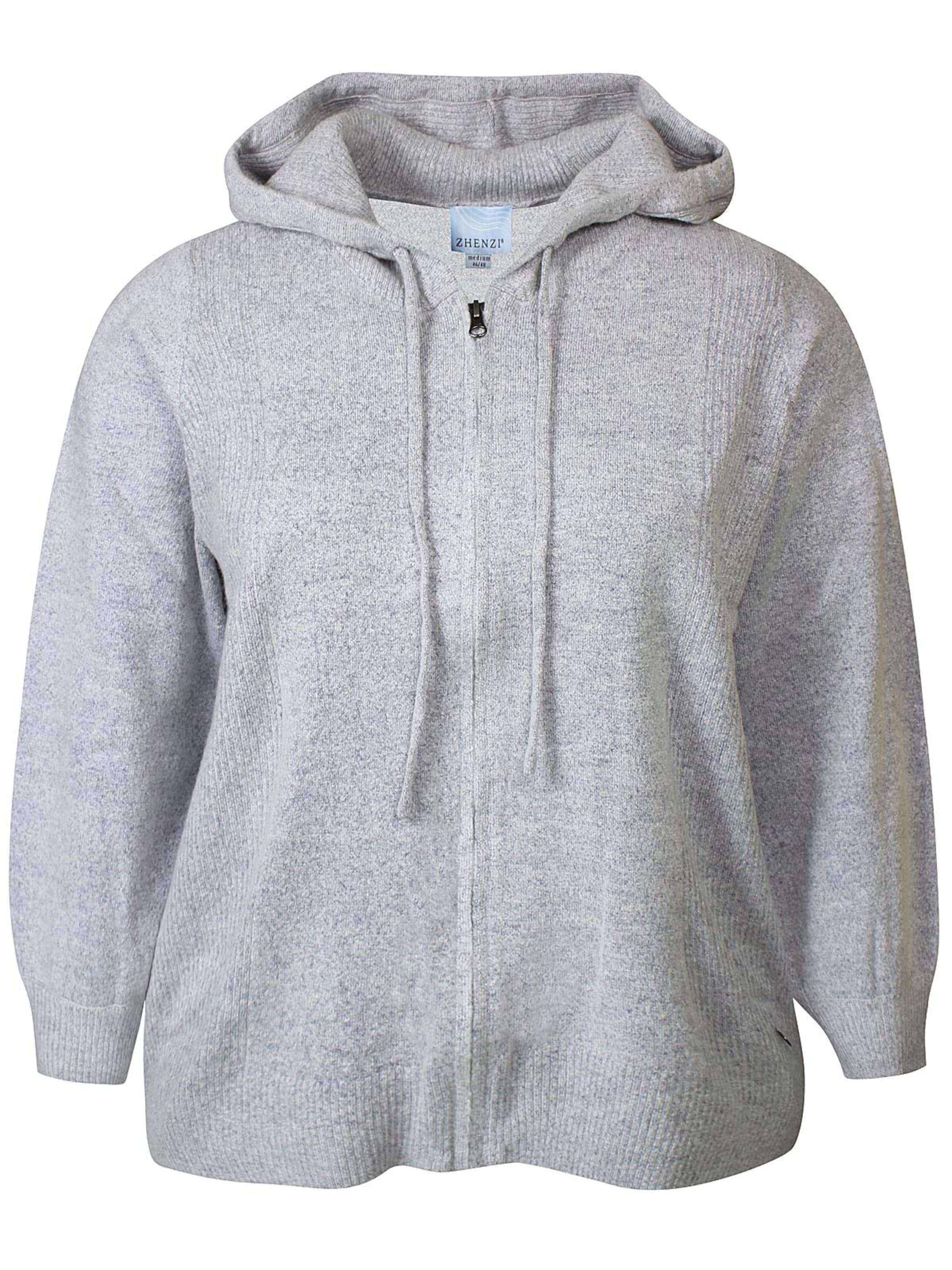 Zhenzi Knit Cardigan 'Elga 1167' in Grey: front