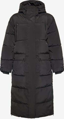 TUFFSKULL Winter Coat 'Threezy' in Black: front