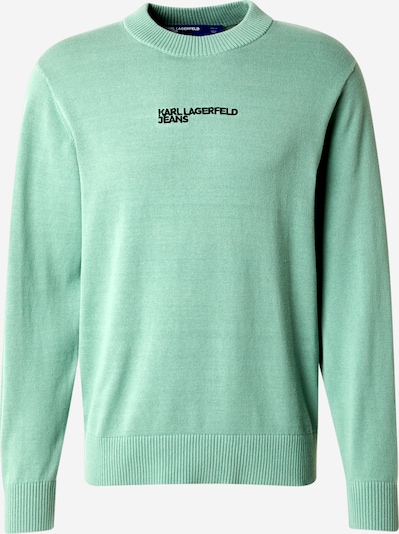 KARL LAGERFELD JEANS Sweater majica u pastelno zelena / crna, Pregled proizvoda
