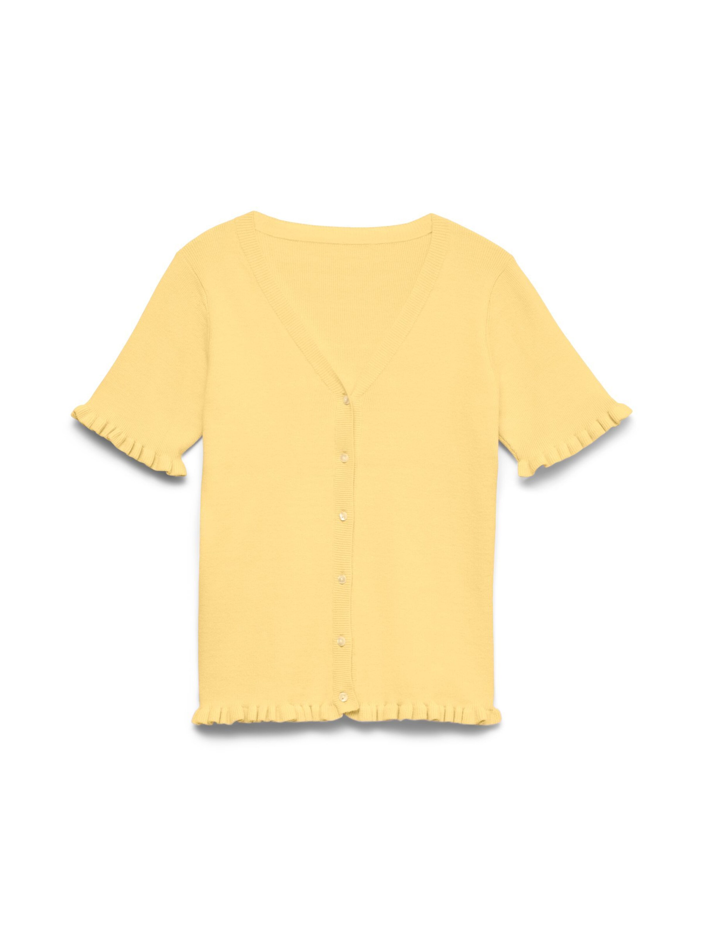 Cardigan 'VMAviva' VERO MODA en jaune : devant