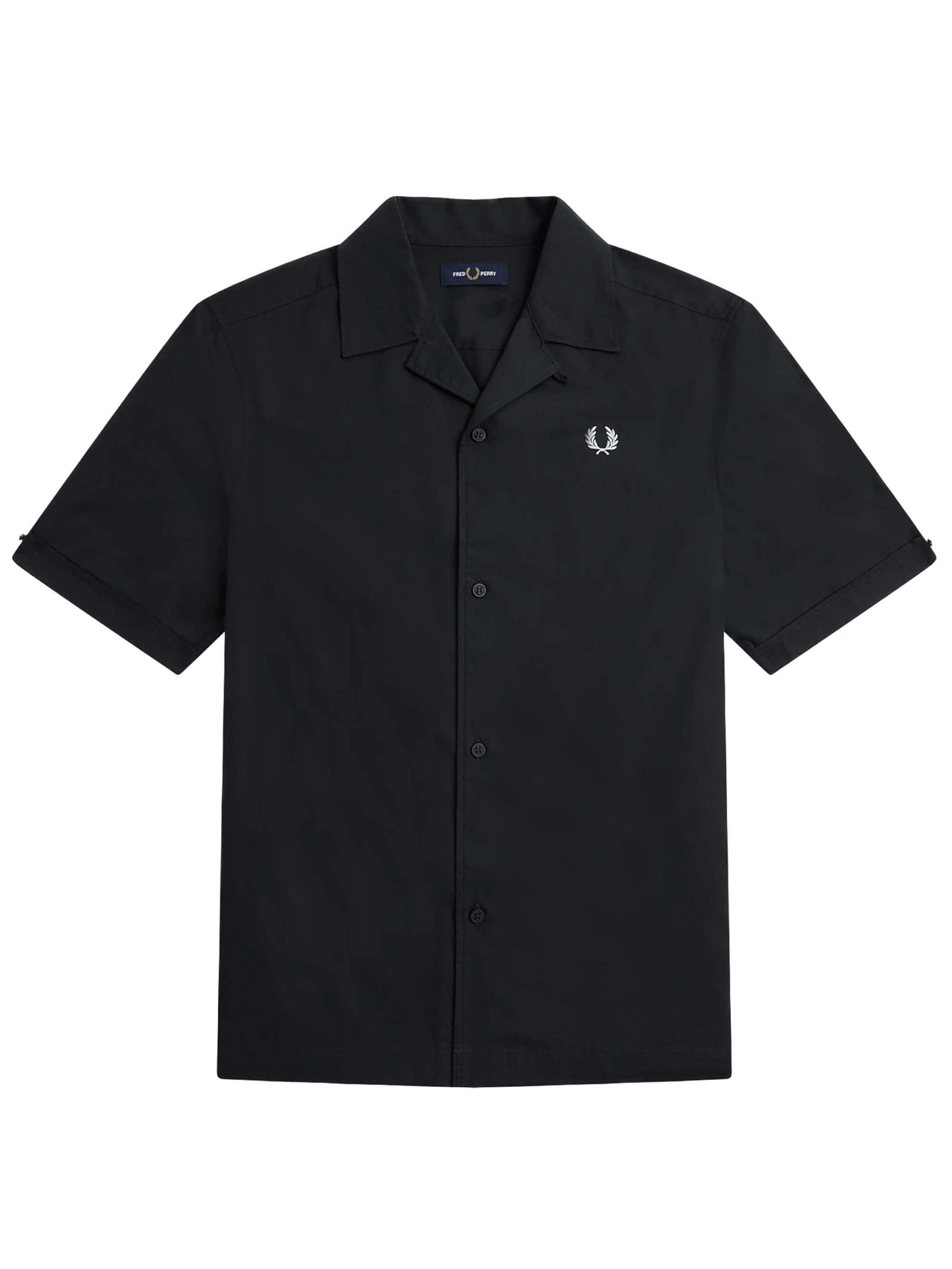 Fred Perry Regular fit Button Up Shirt in Black: front