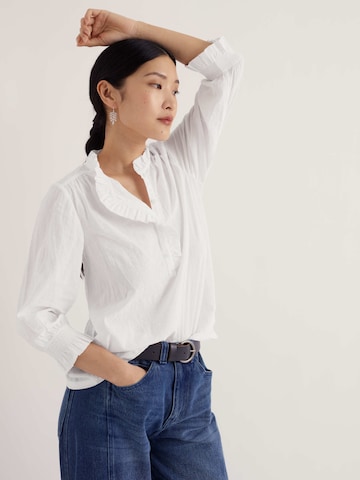 Seasalt Cornwall Blouse 'Feather Star' in Wit