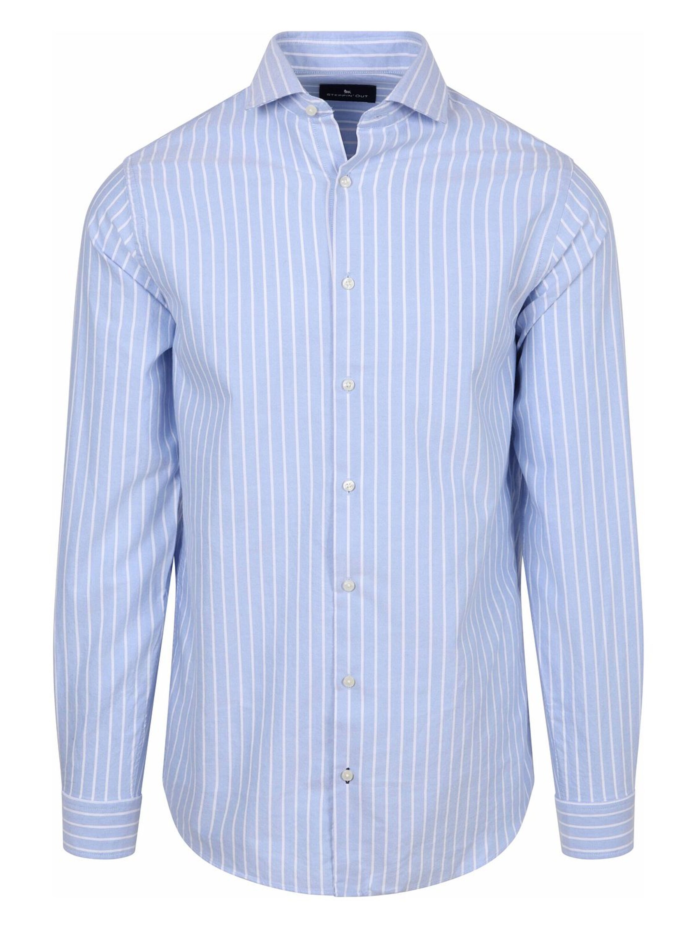 Steppin' out Regular fit Overhemd in Blauw: voorkant