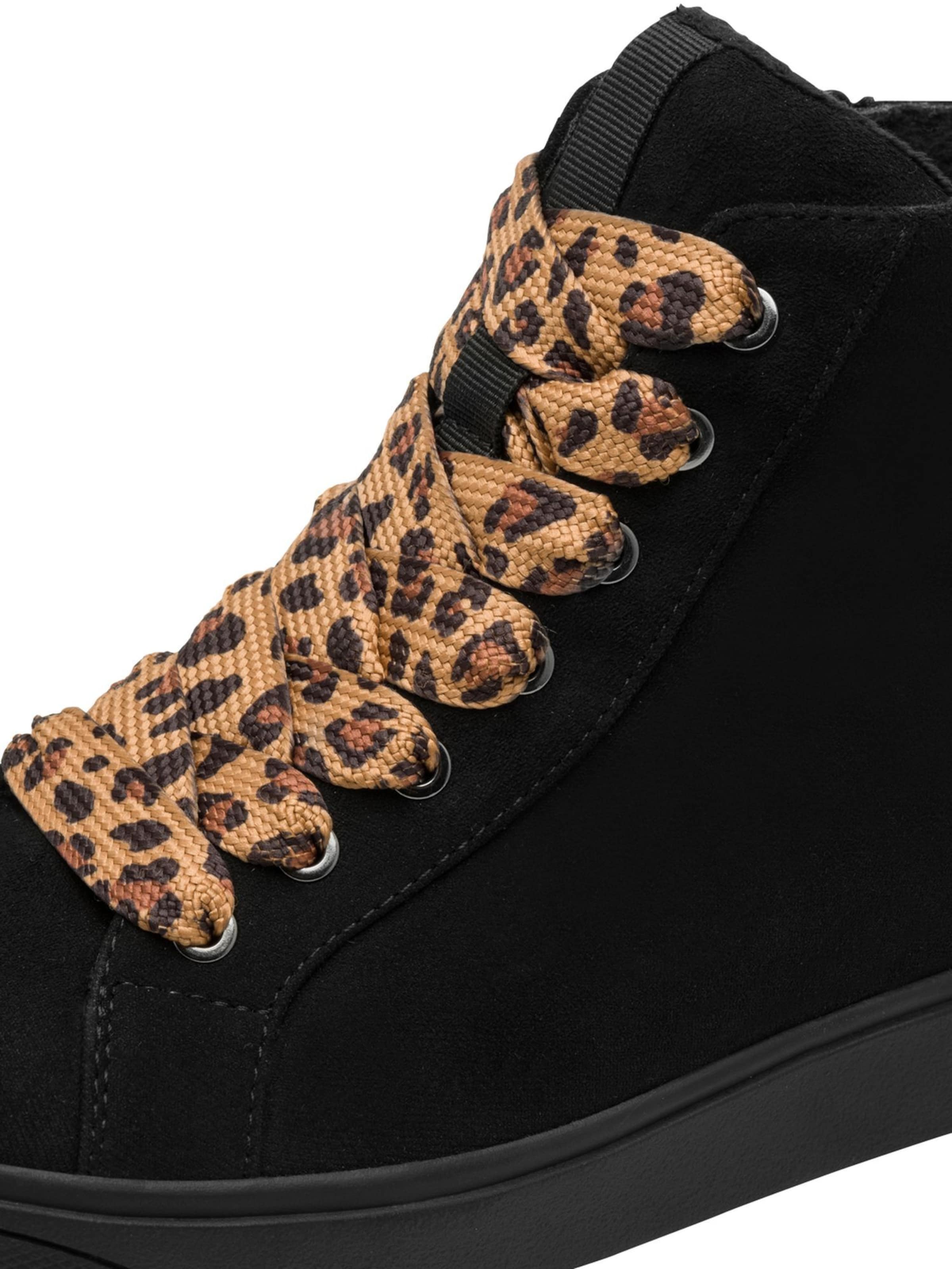 JANA Sneakers hoog in Zwart