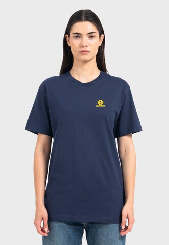 Oldskull Shirt 'Asian Virtual Geisha Logo Graphic' in Blue