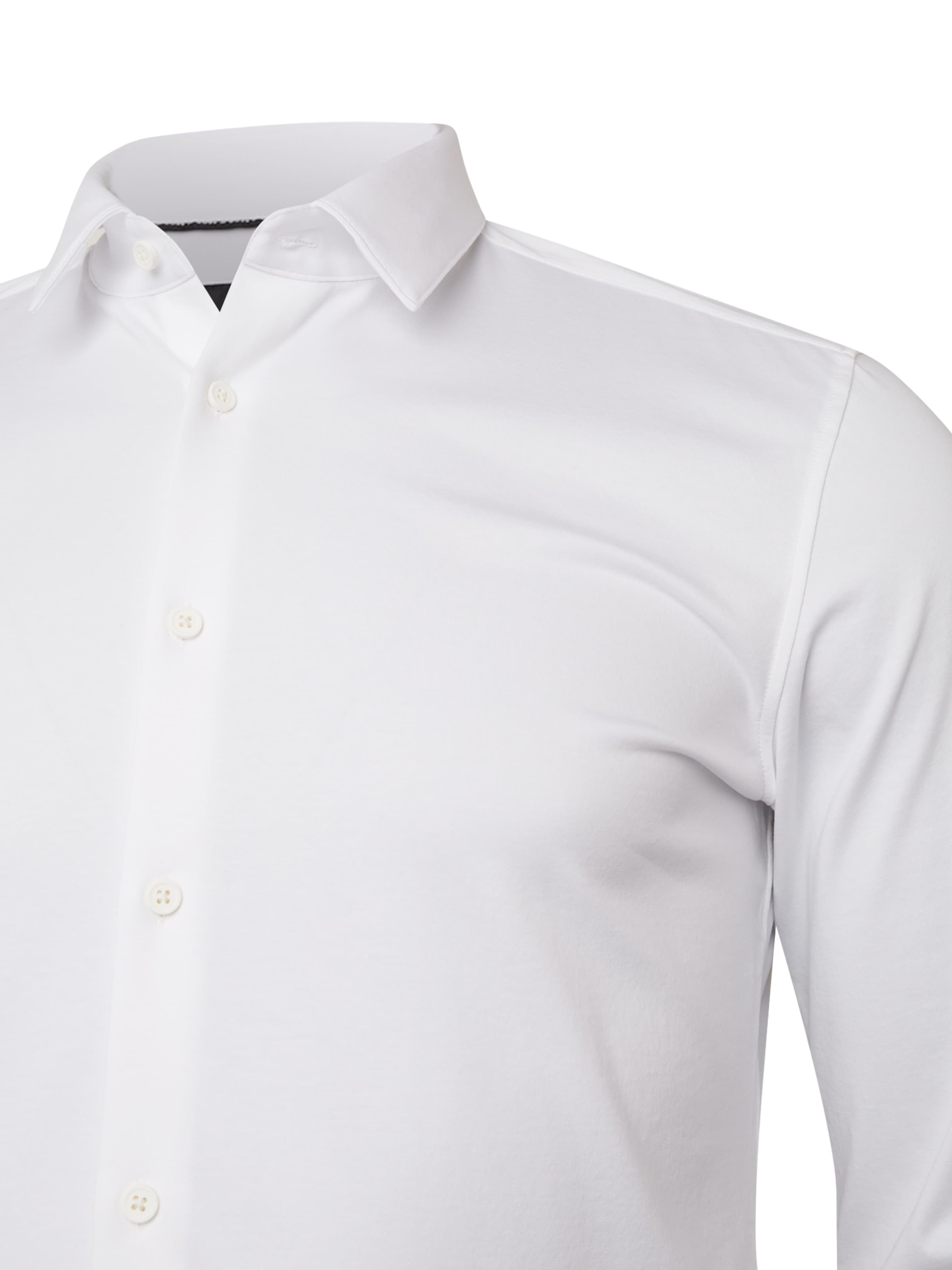 BOSS Slim fit Business Shirt 'Hank' in White