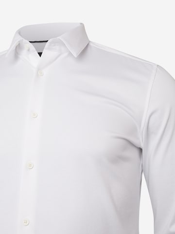 BOSS Black Slim fit Button Up Shirt 'Hank' in White