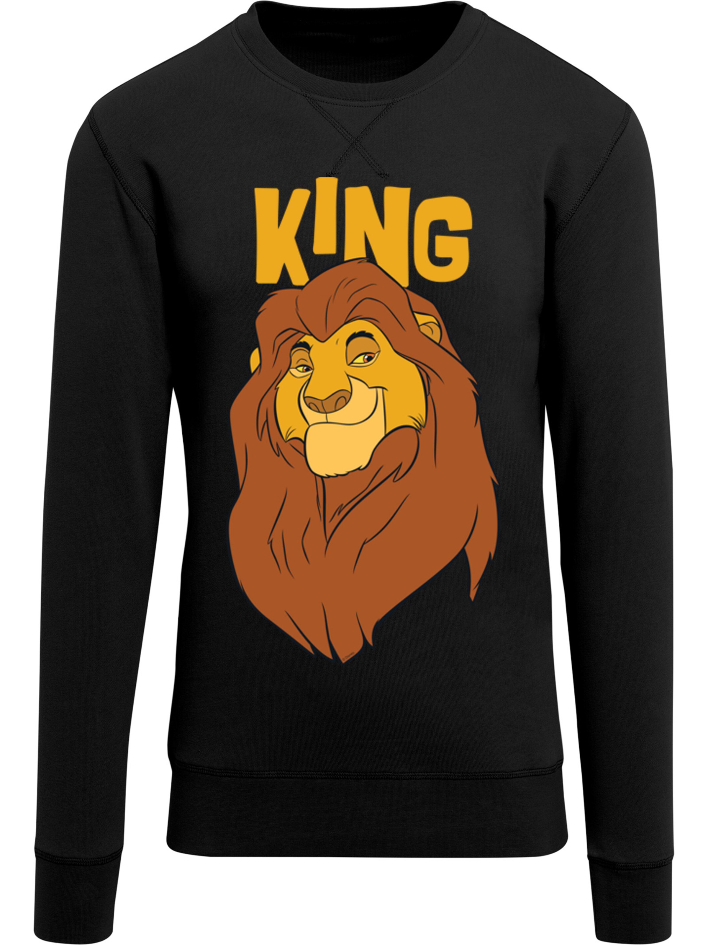 Sweat-shirt 'Disney The König der Löwen Mufasa King' F4NT4STIC en noir : devant