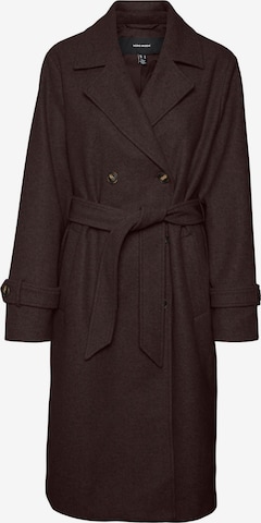 Vero Moda Curve Tussenmantel 'VMCFortunevega' in Bruin: voorkant