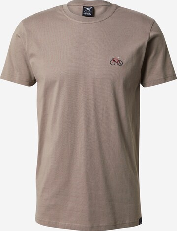 T-Shirt 'Peaceride' Iriedaily en gris : devant