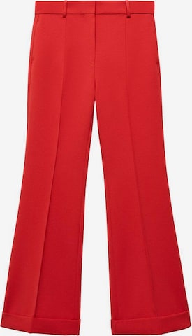 MANGO Flared Pleated Pants 'Bela' in Red: front