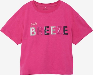 T-Shirt 'DRIBE' NAME IT en rose : devant
