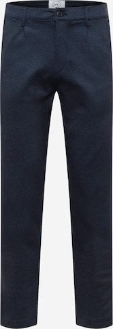 Kronstadt Regular Pleat-Front Pants 'Club' in Blue: front