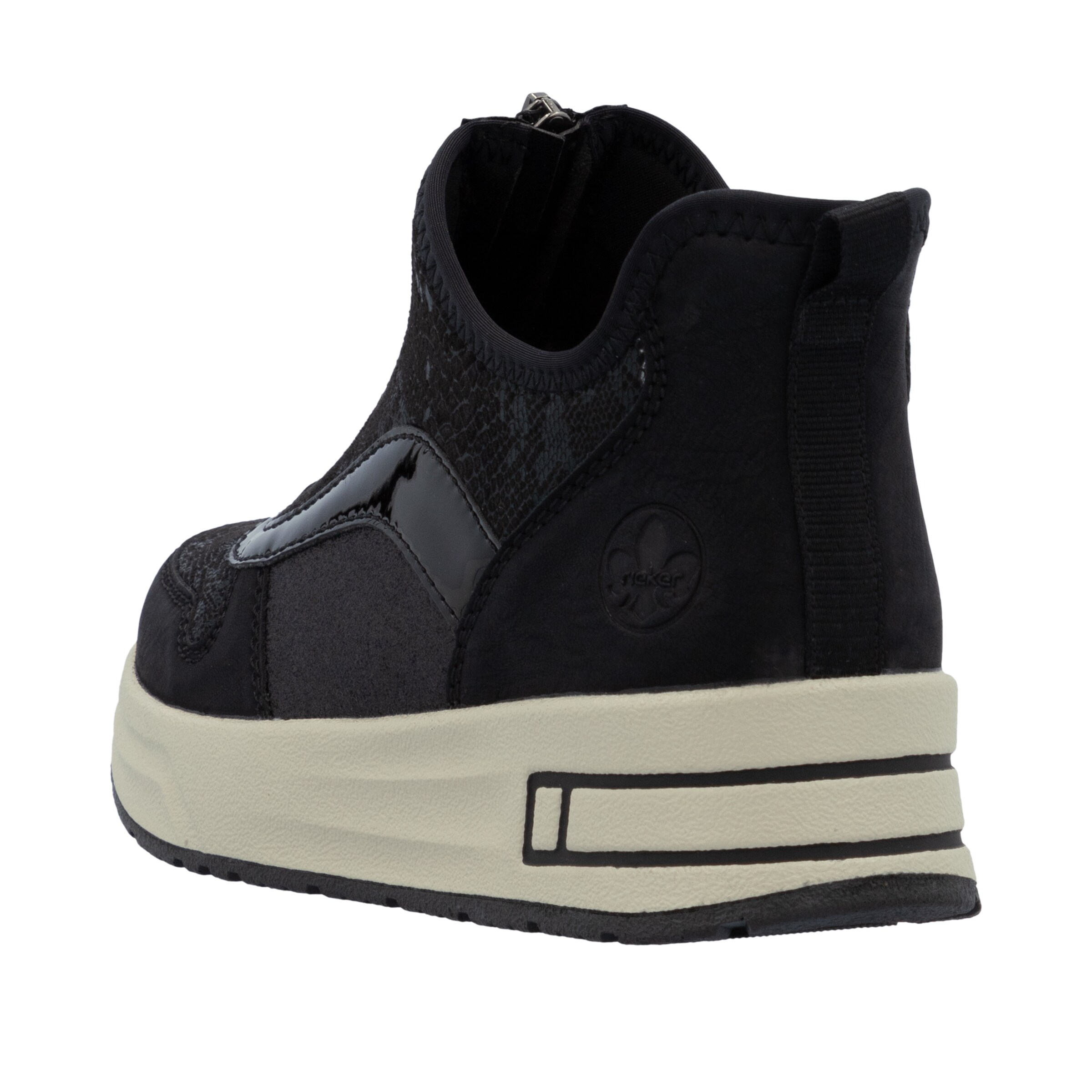Rieker High-Top Sneakers in Black