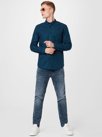 River Island Regular Fit Hemd in Blau