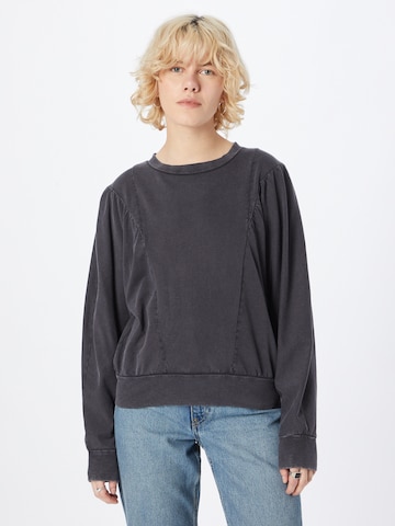 QS Sweatshirt i svart: framsida