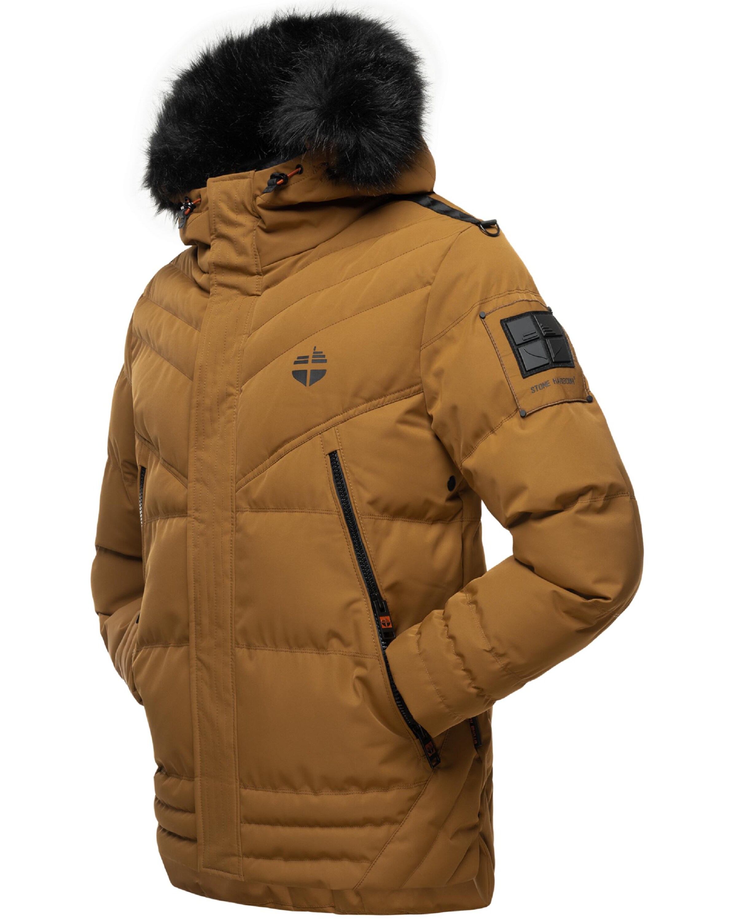 STONE HARBOUR Χειμερινό μπουφάν 'Romaan' σε καφέ