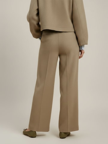 WEARABLE STORIES Wide leg Pleat-Front Pants 'Joy' in Beige
