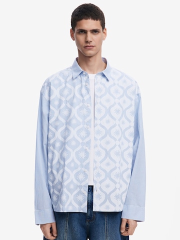Desigual Regular fit Πουκάμισο σε μπλε: μπροστά