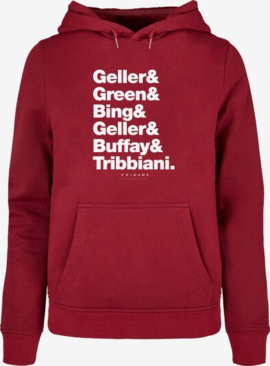 ABSOLUTE CULT Sweatshirt 'Friends - Surnames' in burgunder / weiß, Produktansicht