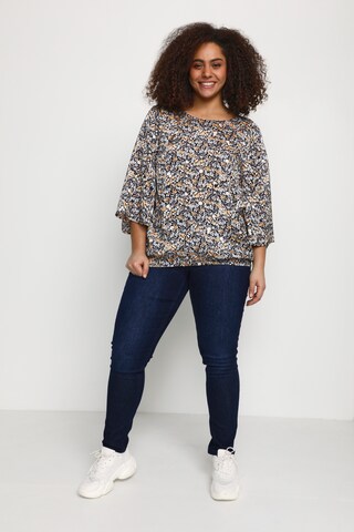 KAFFE CURVE Bluse 'Gina' in Blau