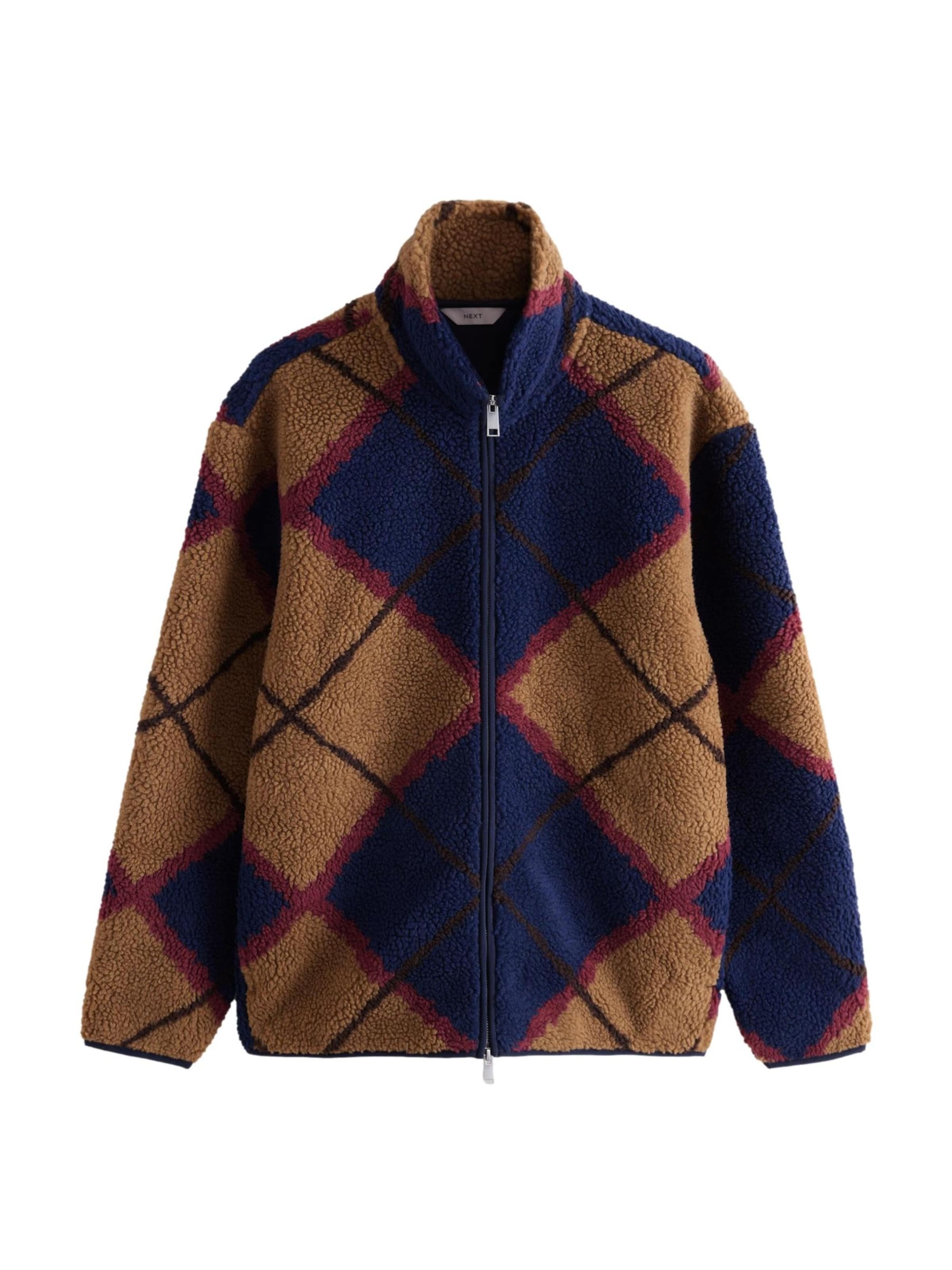 Next Flisová bunda - Hnedá: predná strana