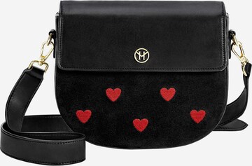 Borsa a tracolla 'Love Heart' di Victoria Hyde in nero: frontale