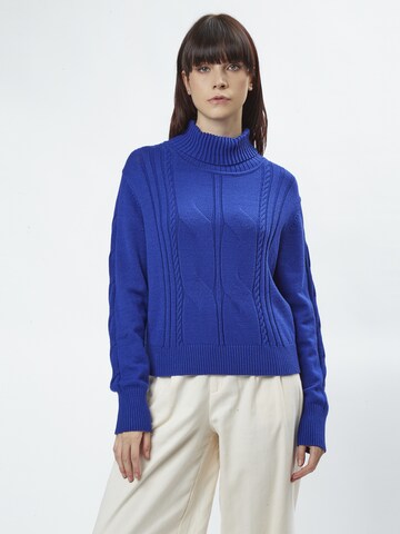 Influencer Trui in Blauw: voorkant